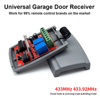 Récepteur de télécommande de porte de garage 433MHz DC 12-24V 433.92mhz Commutateur émetteur de commande de porte à code roulant fixe