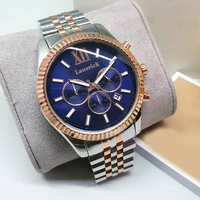 MKOriginals Jam Tangan Pria Mewah Berkualitas Tinggi dari Baja Tahan Karat 45MM Multifungsi Dial Besar 30m Tahan Air Emas Jam Tangan Fashion