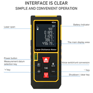 Laser <strong>Distance</strong> <strong>Meter</strong> 40m 60m 80m 100m Hand Tools Laser Tape Laser <strong>Measure</strong> Ruler Roulette Tool High Quality <strong>Distance</strong> <strong>Meter</strong> Sets - Product Image 5