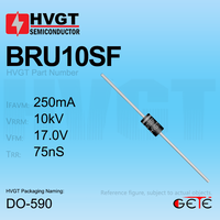 Diodes redresseuses haute tension HVGT BRU10SF 250mA 10KV 75nS Montage en surface -55~+150°C