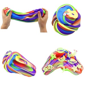 Beurre de modelage polymère à séchage à l'air, lot de 6, pâte à modeler DIY, pâte à jouer, kit de fabrication de slime lumineux et scintillant pour enfants - Product Image 3