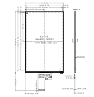 Módulo LCD TFT IPS de 8.0 Pulgadas 800x1280, Pantalla de Alta Resolución con Panel Táctil Completo y Soporte para Cristal Personalizado