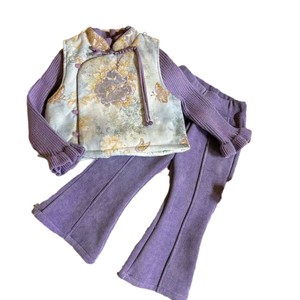 Tongxingyuan Girls' Chinese Style Vest And Pants Set Thickening Winter Traditional Clothing For Children - Product Image 5
