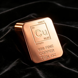 10 OZ Rounded Cuboid .999 Fine Copper Block Cu Symbol Solid Copper <b>Raw</b> Ingot - Product Image 6