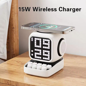 Nuevo Cubo Mágico 2026 <span class=keywords><strong>3</strong></span> en 1: Cargador Inalámbrico, Altavoz Bluetooth con Reloj Despertador, Ruido Blanco y Luz LED RGB para Decoración del Hogar y Oficina - Product Image 4