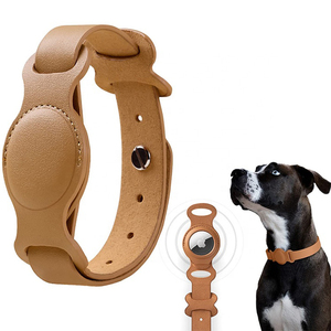Collar <span class=keywords><strong>de</strong></span> cuero ajustable para perros, accesorios para mascotas, rastreador GPS, <span class=keywords><strong>Airtag</strong></span> - Product Image 1
