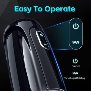 Op En Neer 3d Getextureerde Pocket Pussy Mannen <span class=keywords><strong>Stroker</strong></span> Seksmachines Roterende Stuwzuiger Automatische Mannelijke Masturbatie Cup Seksspeeltjes - Product Image 4