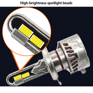 Double Copper <b>Tube</b> U-Shaped Car <b>LED</b> Headlight FS90 H4 High and Low Beam Integrated - Product Image 6