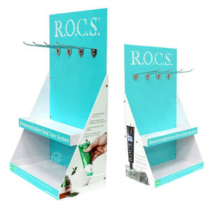 零售商店促销定制环保电动牙刷和牙膏展示架纸板落地架 - Product Image 1