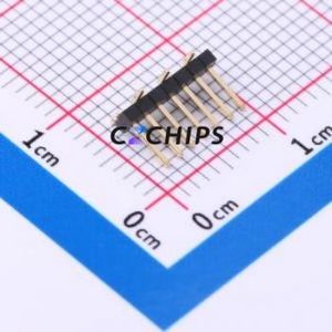 X1311WVS-07J-C40D42R1 Pin Header SMD,P=1.27mm Connector ( Pin Structure: 1x7P )( Pitch: 1.27mm )( Row Spacing: 1.27mm ) - Product Image 2