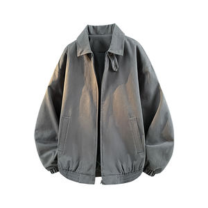 Chaqueta de Forro Polar Personalizada con Logotipo ODM para Hombre y Mujer, Chaqueta Larga de Invierno de Color Sólido con Cierre de Cremallera, Estilo Americano Holgado Informal para Parejas - Product Image 4