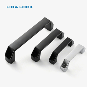 Tirador Industrial para Muebles LIDA LS522 <span class=keywords><strong>de</strong></span> <span class=keywords><strong>PVC</strong></span> Negro Mate 120mm para Puertas y Gabinetes - Product Image 1
