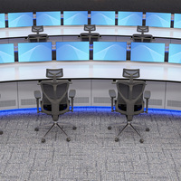 Console de la station de contrôle multimédia, poste de travail informatique