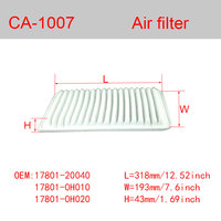 Filtro de aire de coche para Toyota Camry Harrier Alphard Highlander Solara Windom Lexus ES RX, 1780120040, 1780101H10, 178010H020,