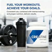 Suplemen Pembentukan Otot Berkualitas Tinggi Creatine Monohydrate Bubuk 450 Gram Bubuk Creatine Murni Tanpa Rasa