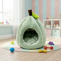Meubles pour animaux de compagnie de luxe, grands et écologiques, lits de couchage modernes en forme de grotte ovale, maison à motifs solides, vente en gros pour chats et chiens de famille