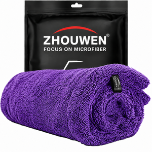 Toalla <span class=keywords><strong>de</strong></span> microfibra <span class=keywords><strong>de</strong></span> poliéster Zhouwen para lavado <span class=keywords><strong>de</strong></span> coches, súper absorbente, 1400 GSM, <span class=keywords><strong>de</strong></span> doble cara con bucle retorcido, paño <span class=keywords><strong>de</strong></span> detallado para secado <span class=keywords><strong>de</strong></span> coches - Product Image 3