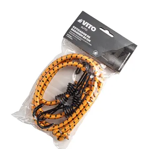 Cordas elásticas de gancho premium em embalagens atraentes: corda elástica grossa e durável para uso versátil