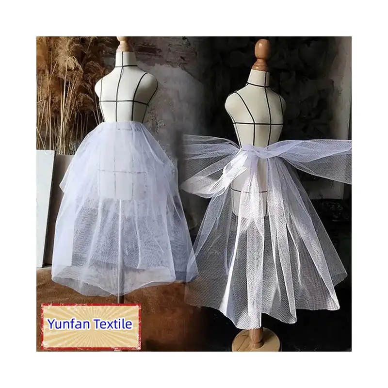 Ballett kleid Prinzessin Rock Tüll Mesh Stoff flauschigen Rock Hochzeits kleid verwenden verstärkten harten Mesh-Stoff