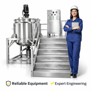 Cuve de mélange homogénéisatrice à cisaillement élevé en acier inoxydable 304 de 3000L, chauffée électriquement, avec pompe intégrée - Product Image 1