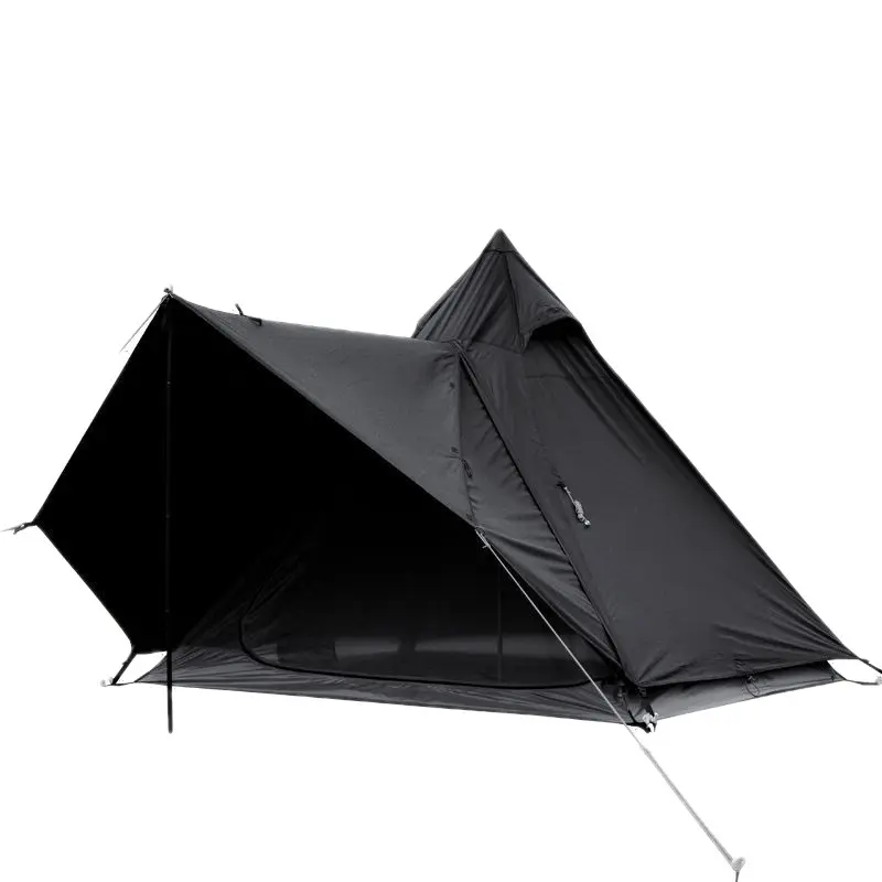 블랙 텐트 캠핑/텐트 드 캠핑/커스텀 로고 패밀리 3-4 인 중형 텐트 캠핑 야외 방수