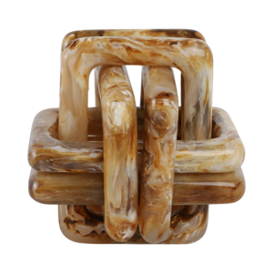 Scultura a nodo in marmo per decorazioni domestiche e accenti per il bagno, ornamento moderno per l'arredamento di stanze, decorazione per mensole, pezzo di design per l'ufficio - Product Image 3