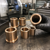 Casquillo de bronce personalizado torneado por CNC C93200 SAE841Graphite, rodamiento deslizante autolubricante, fabricado por OEM para torno y electroerosión por hilo