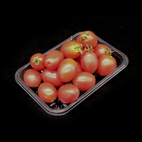 Barquette alimentaire jetable écologique en plastique PET transparent pour viande congelée, fruits frais, légumes, sushis, stockage en chaîne du froid