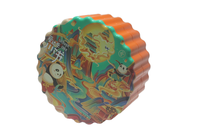 Boîte de conserve mooncake cadeau de nouvel an en forme de vague à trois couches personnalisée avec emballage de graines de melon et de noix