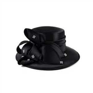 Sombrero Formal <span class=keywords><strong>de</strong></span> Satén Multicolor con Lazo <span class=keywords><strong>de</strong></span> Diamantes <span class=keywords><strong>de</strong></span> Imitación para Mujer, Ideal para Kentucky Derby, Bodas, Iglesia, Carreras, Fiestas, Fascinator - Product Image 3