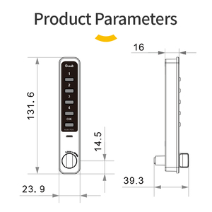 قفل تركيبة رباعي الأرقام Guub P202 مناسب للخزائن المكتبية ذات الثلاثة أدراج ذات العجلات - Product Image 4