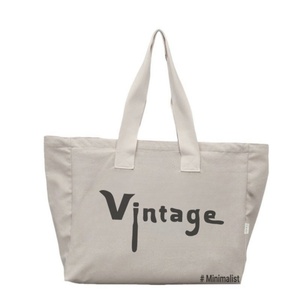 Grand sac fourre-tout en toile de coton écologique personnalisé, durable, grande capacité, haute qualité, réutilisable, avec logo et poches - Product Image 1