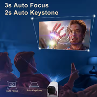 Projecteur intelligent portable mini pour la maison K2 Android 11, prend en charge la vidéo 720P, WiFi 5G, BT, LED, avec batterie - Projecteur K2.