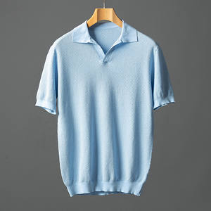 100% Cotton <b>Men's</b> <b>Polo</b> Shirt Quick Dry Breathable Oversized Mesh V-<b>Neck</b> High Quality Plain Casual Business <b>Polo</b> <b>Top</b> - Product Image 5