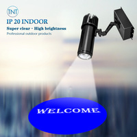 Projecteur de logo LED rotatif d'intérieur TNT 10W, projecteur gobo pour éclairages publicitaires de 20, 30, 40W