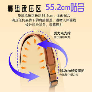 Sangle de guitare Dengin en cuir pour guitare acoustique, large, légère, confortable, avec support d'épaule - Product Image 3