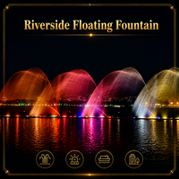 Fuente Musical Flotante Personalizada para Ríos y Riberas - Automatización de Paisajes RGB - Resistente a la Intemperie SS316 CE RoHS Directo de Fábrica
