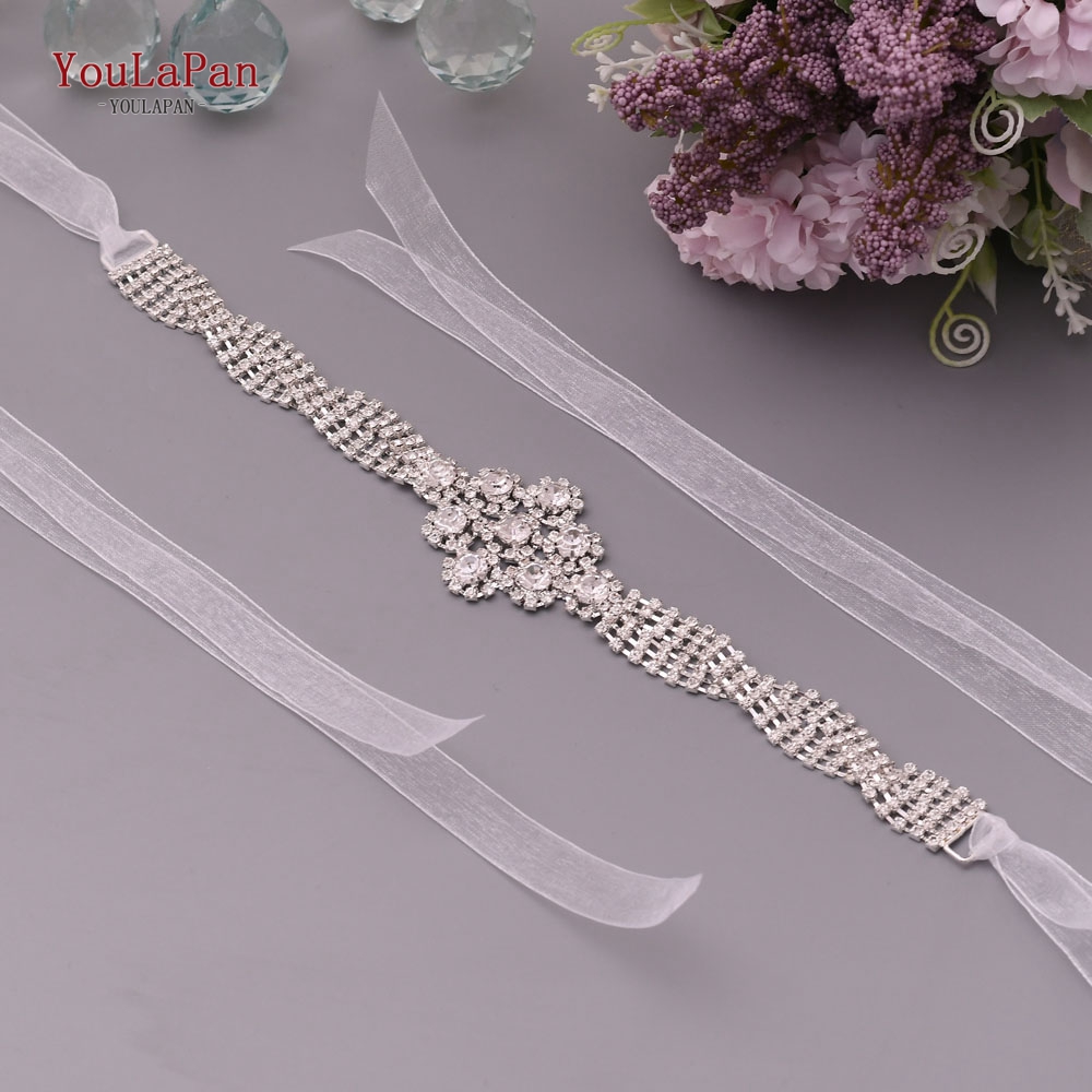 Женское вечернее платье YouLaPan S98 из серебристого сплава, пояс, пальто, декоративные свадебные аксессуары, свадебный пояс для невесты