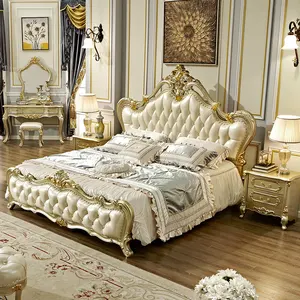 ProCARE Foshan lüks kraliyet mobilya Modern 5 yıldız yatak odası mobilya Set düğün yatak odası mobilya tasarımı