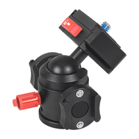 Plaque de fixation rapide en alliage d'aluminium pour trépied rotatif à tête sphérique 1/4 pour appareil photo reflex caméscope vidéo monopode pour DJI OSMO 360