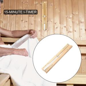 Элегантные часы для сауны 360 °   Вращающиеся песочные часы для сауны из 100% натурального дерева с ультратонким песком, безопасным стеклом и домашним термометром - Product Image 6