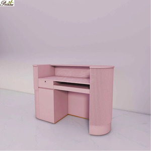 Mostrador de Recepción Moderno para Salón de Belleza o Peluquería, Color Rosa - Product Image 6