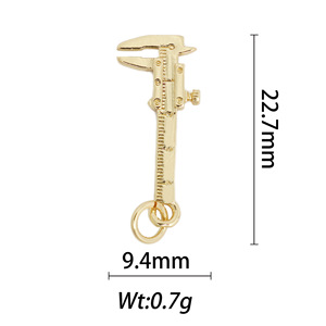 Diamond Pendant Charms Gold Color Round Brilliant Cut Natural Diamond Unisex Everyday Wear Geometric Design - Product Image 4