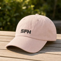 Lichtroze Lichtblauwe Geborduurde Baseballpet SFH Logo Verstelbare Casual Pet