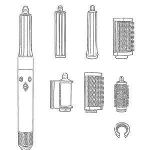หัวเป่าลมแบบพับได้ Air-wra-p HS08 สำหรับจัดแต่งทรงผม ความเร็วสูง 1200W  ไอออนิก  วัสดุโลหะ ขนาดกะทัดรัด ใช้ได้กับเครื่องเป่าผมทั่วไปในครัวเรือน - Product Image 2