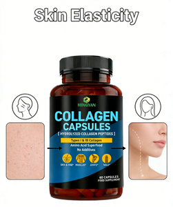 Capsules de collagène organique OEM/ODM pour adultes, compléments beauté, améliorent la santé de la peau, des ongles et des articulations, pour femmes et hommes, durée de conservation de 24 mois - Product Image 4