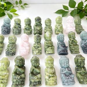 Vente en gros de statues de <span class=keywords><strong>Bouddha</strong></span> en jade vert naturel et de <span class=keywords><strong>Bouddha</strong></span> dormant pour la <span class=keywords><strong>relaxation</strong></span> et la méditation, décoration - Product Image 5