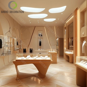 ตู้โชว์เครื่องประดับแบบกำหนดเองสำหรับร้านขายเครื่องประดับหรูหรา ตกแต่งภายในร้านด้วยกระจกและโลหะ - Product Image 2
