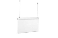 ZZFY Panneau publicitaire lumineux LED double face suspendu et rétractable avec cadre en aluminium peint, affichage lumineux ultra-fin à séchage rapide