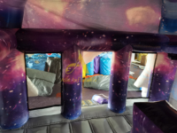 Astronaute Thème Navette Spatiale Backyard Rocket Combo Château Videur Gonflable Trampoline Premium pour Enfants